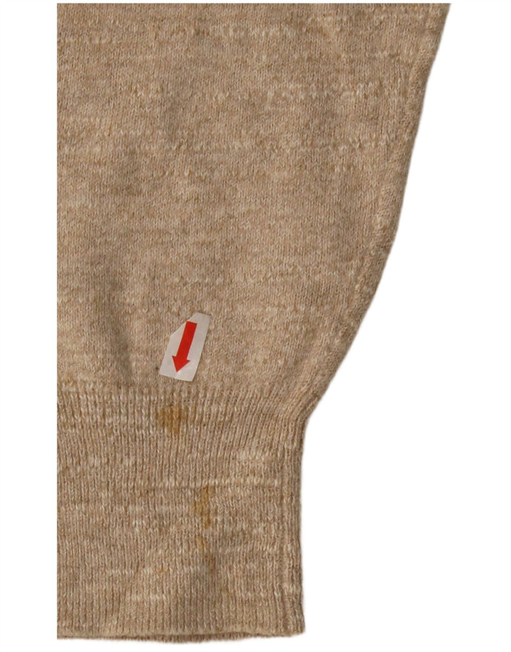 J. Crew Pull à col zippé pour homme Petit coton beige