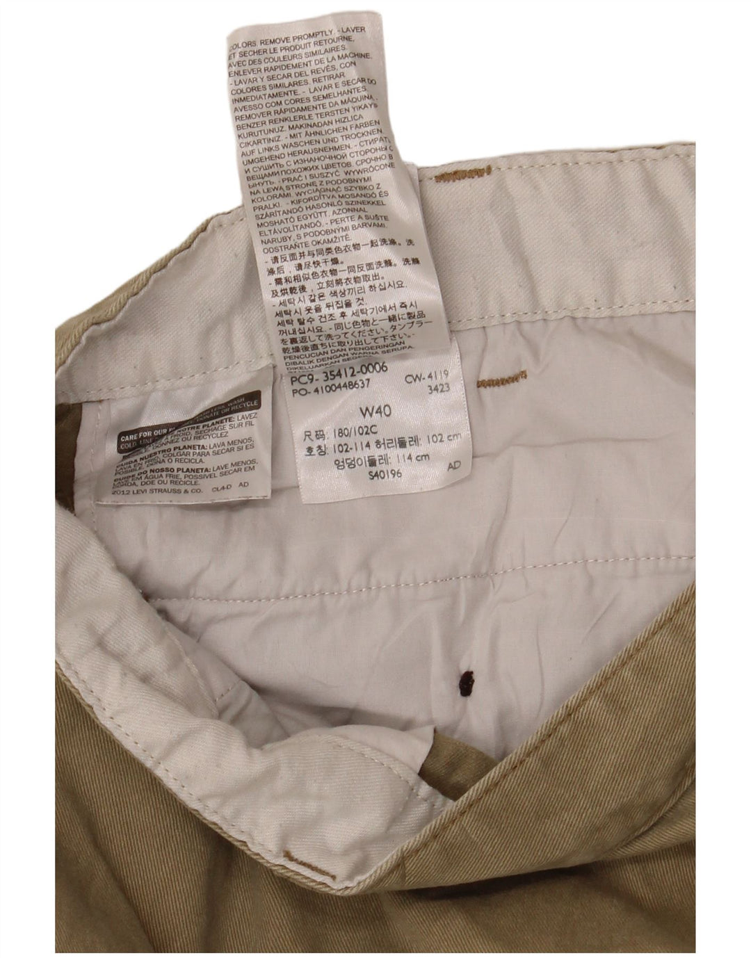 DOCKERS Short Chino Homme W40 XL Beige Coton