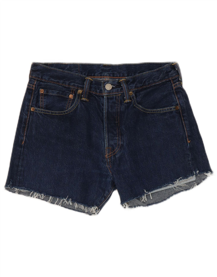 Levi's Short 501 Distressed Denim W28 Femme Bleu Marine Moyen Coton