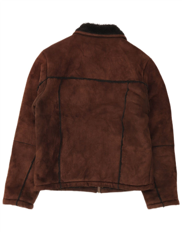 Blend Of America Veste Sherpa Homme UK 40 Large Marron Polyester
