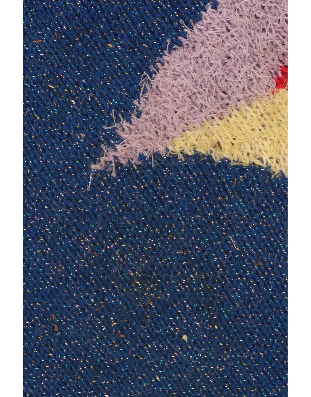 VINTAGE Femme Col Roulé Pull Pull UK 14 Grand Bleu Colorblock