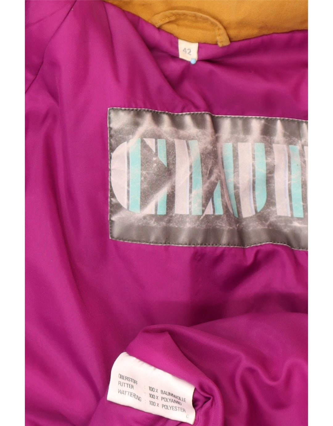 VINTAGE Veste coupe-vent surdimensionnée pour femme IT 42 Coton marron moyen