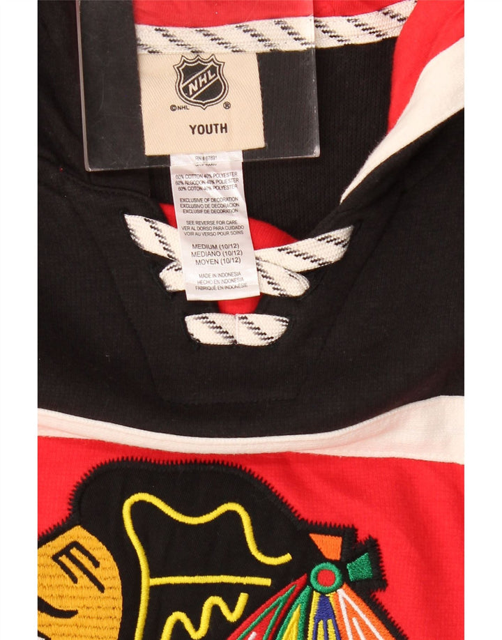NHL Sweat à capuche Chicago Blackhawks pour garçon 10-11 ans Rouge moyen