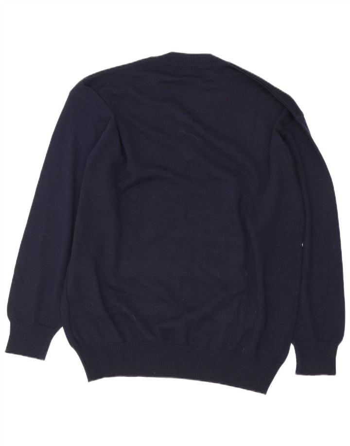 Settebello Pull col V pour homme Bleu marine Fair Isle