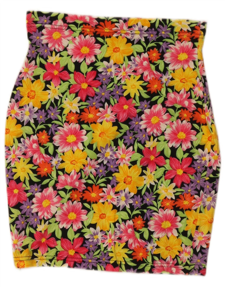 jupe crayon femme vintage W28 Medium Multicolore Floral