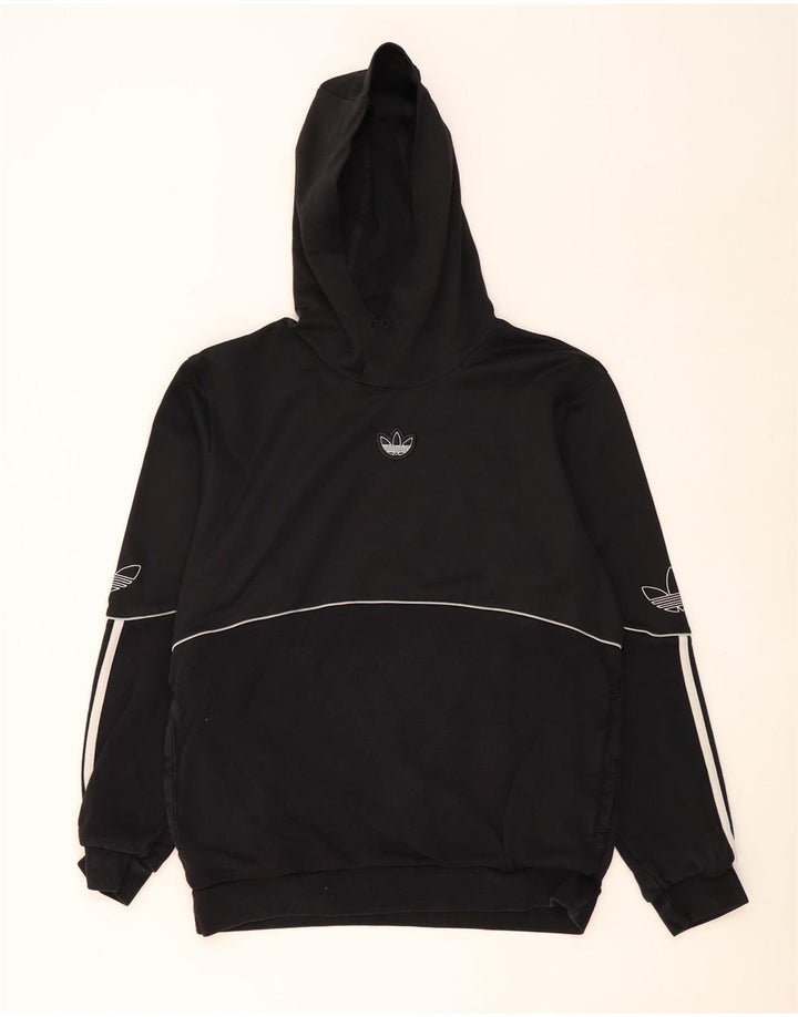 ADIDAS Pull à capuche graphique pour homme en coton noir moyen