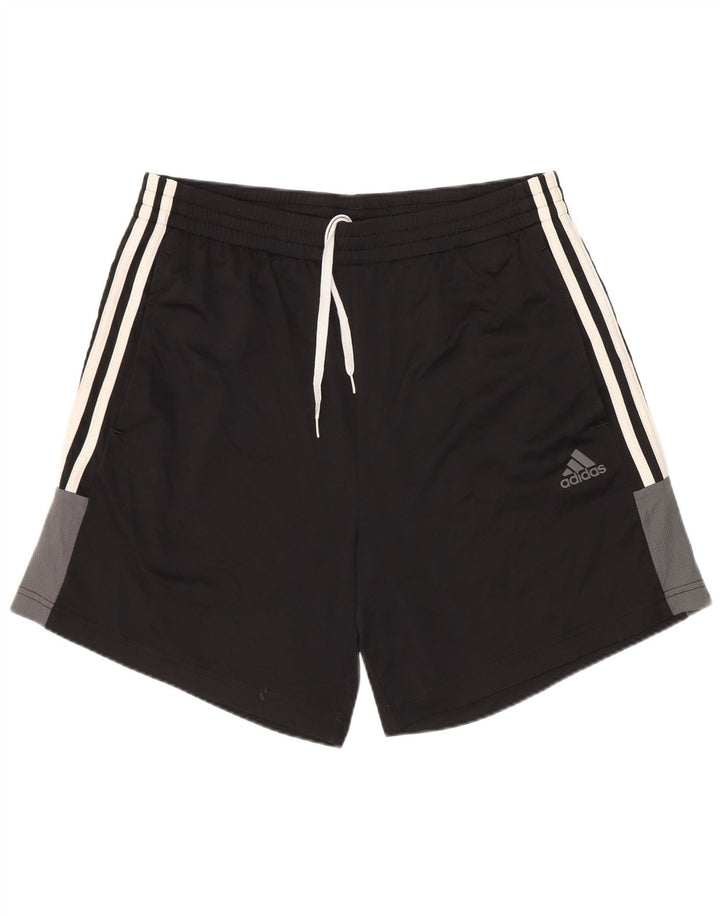 Adidas Short de sport pour homme en polyester noir moyen