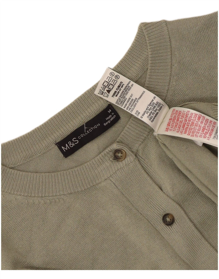 Marks & Spencer Cardigan pour femme en viscose kaki moyen UK 44