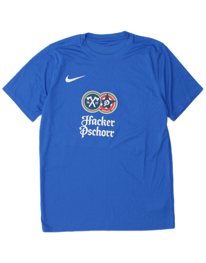 NIKE T-shirt graphique Dri Fit pour hommes, grand, bleu, polyester
