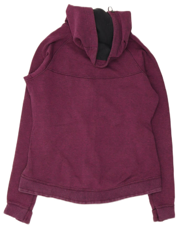 Nike Pull à capuche zippé pour femme UK 14 Coton violet moyen