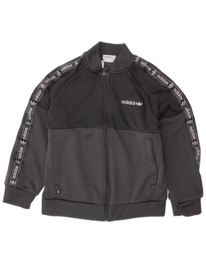 ADIDAS Veste de survêtement graphique pour garçon 6-7 ans Gris Polyester