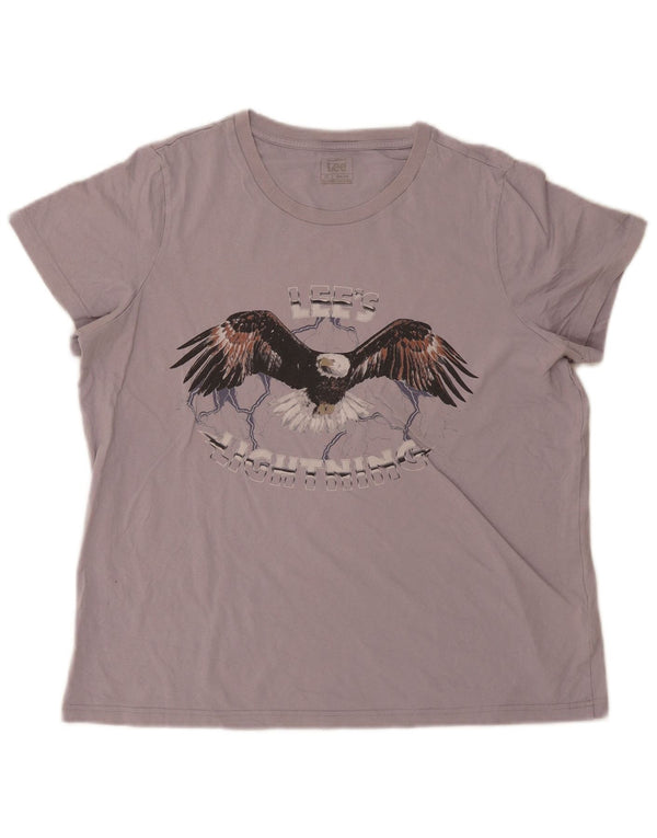 Lee T-shirt graphique coupe régulière pour homme, XL, violet, coton