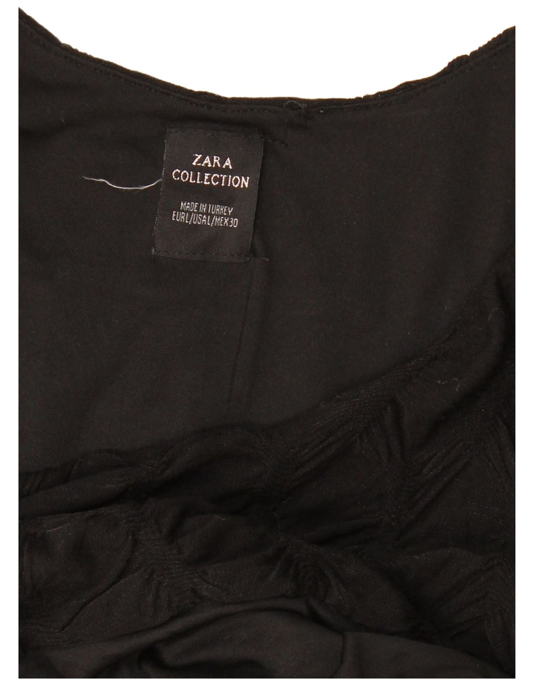 ZARA Womens Long Sleeve Sheath Dress UK 14 Large Black