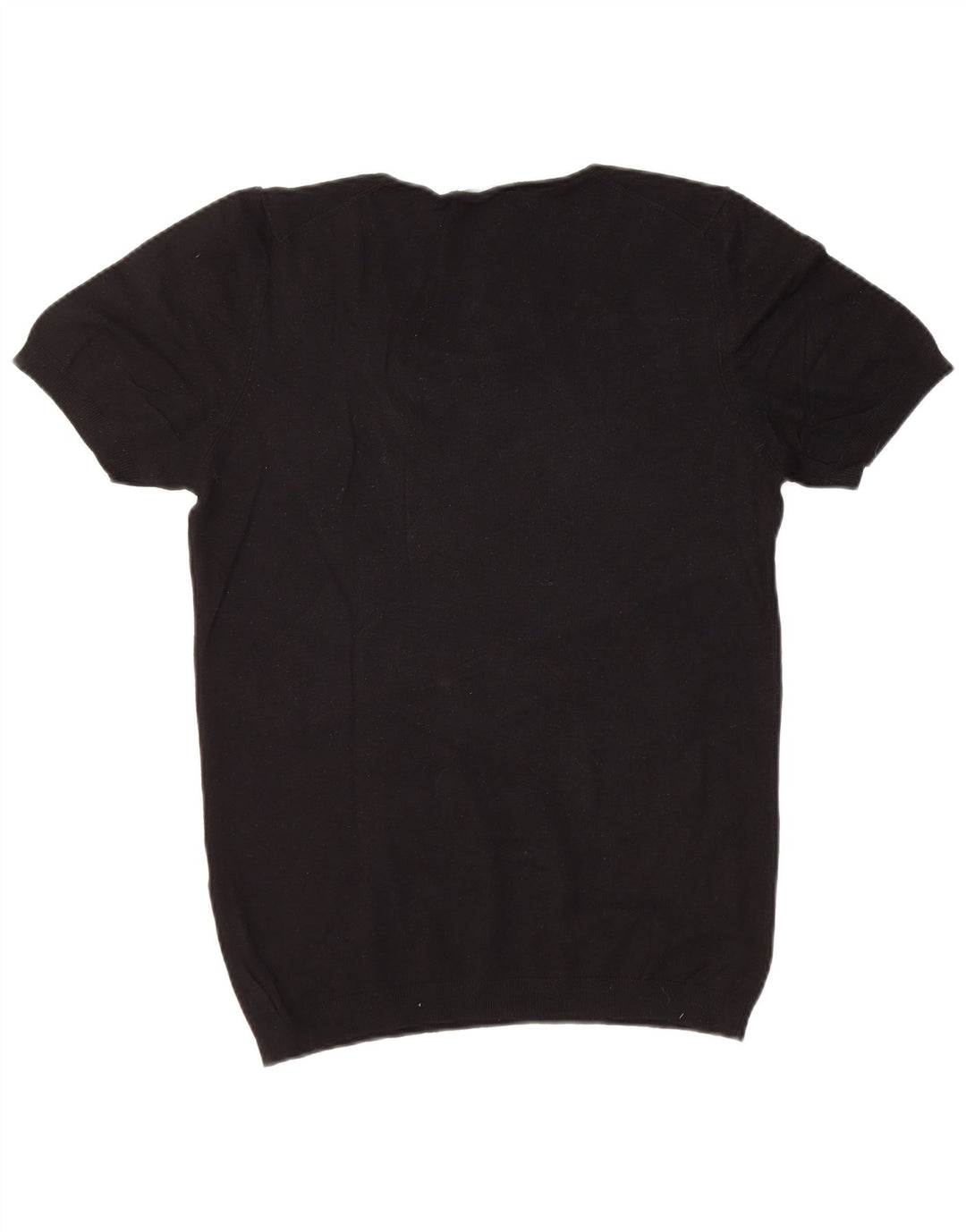 ZARA Pull à manches courtes et col bateau pour homme Noir moyen