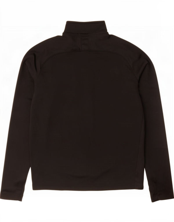 Nike Hommes Dri Fit Zip Neck Pull Survêtement Haut Noir Moyen Polyester