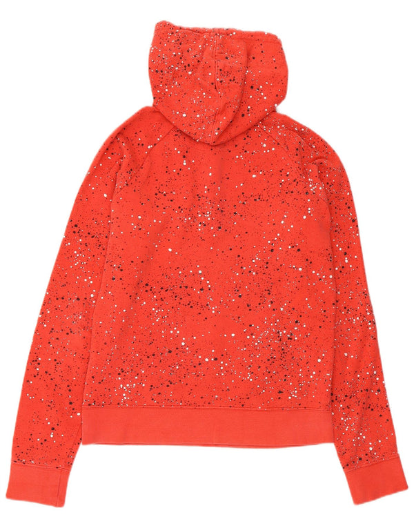Nike Pull à capuche zippé pour femme UK 14 Coton à pois rose moyen