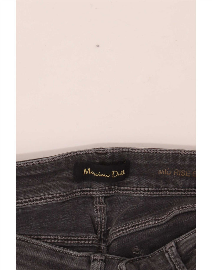 Massimo Dutti Jean skinny taille moyenne pour femme W24 L30 Gris