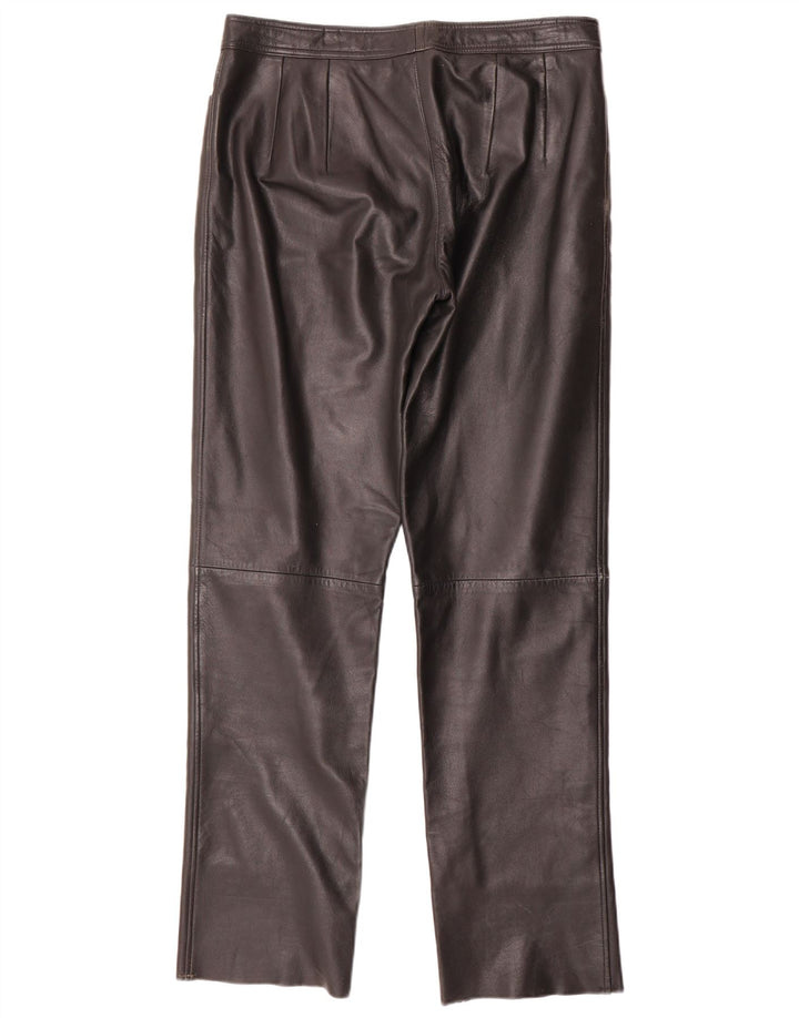 Maddox Pantalon droit en cuir pour femme IT 44 Medium W32 L32 Noir