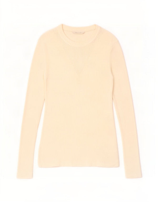 Hugo Boss Haut à manches longues pour femme UK 12 Medium Off White