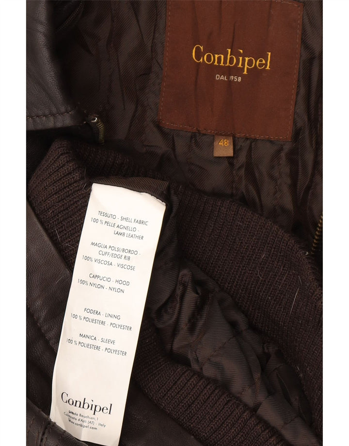 CONBIPEL Womens Leather Coat IT 48 XL Brown Leather Vintage Conbipel and Second-Hand Conbipel from Messina Hembry 