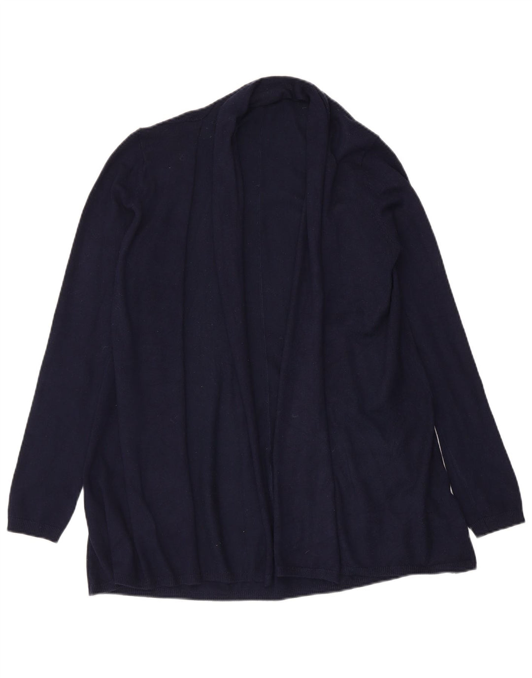 Zara Womens Open Cardigan Sweater UK 12 Bleu Marine Moyen