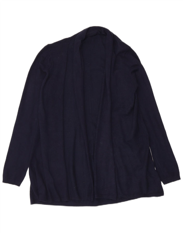 Zara Womens Open Cardigan Sweater UK 12 Bleu Marine Moyen