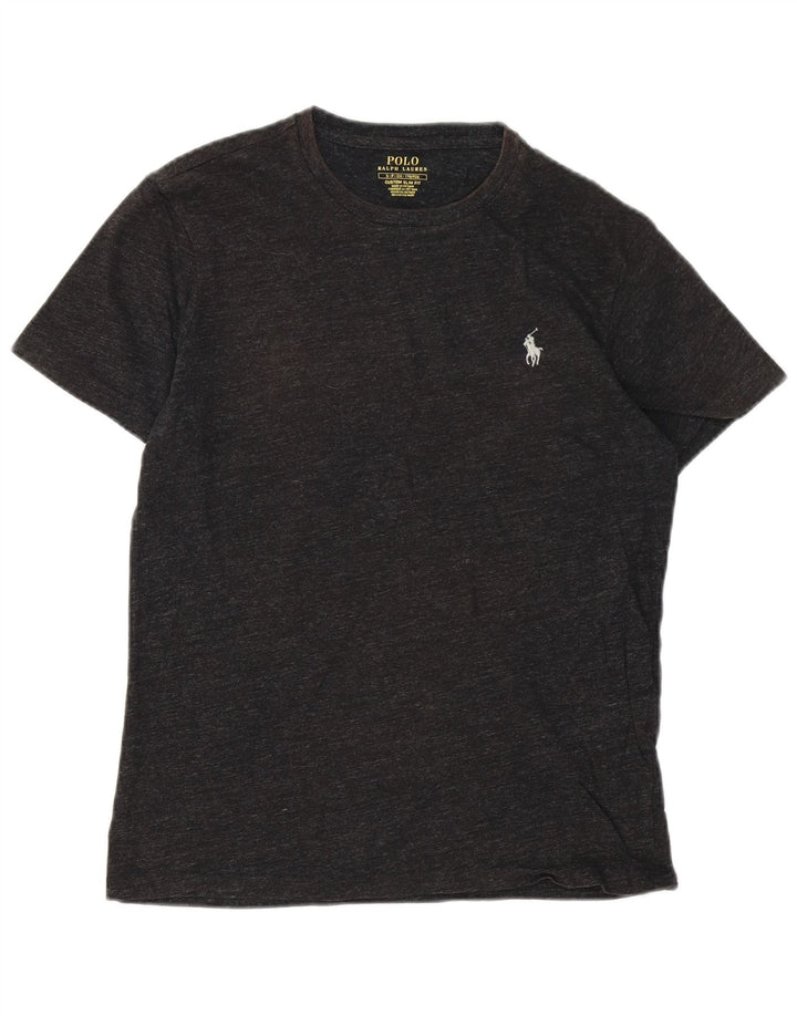 POLO RALPH LAUREN T-Shirt Slim Fit personnalisé pour hommes, petit gris moucheté