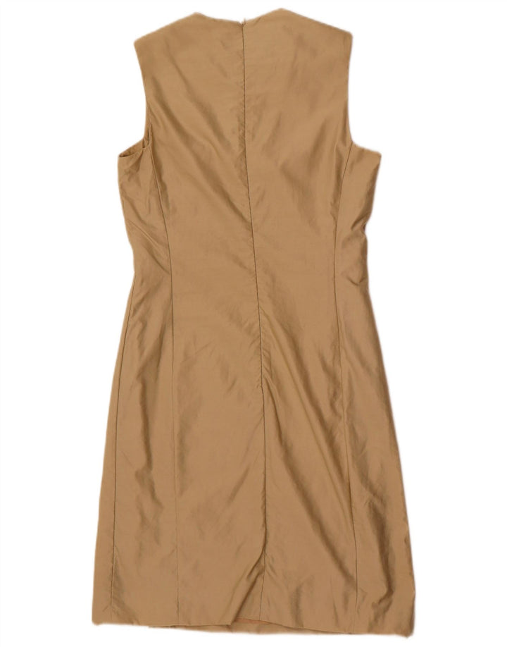 Trussardi Robe Fourreau Sans Manches IT 40 Petit Beige Polyamide |