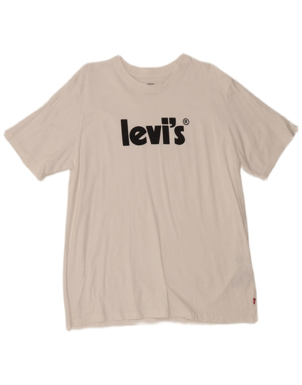 Levi's T-Shirt Coupe Relax Homme Blanc Large Coton