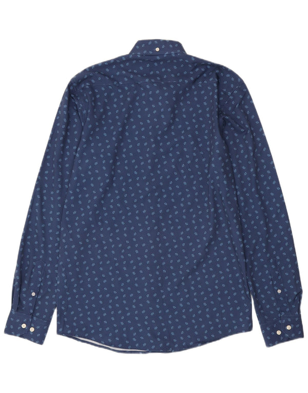 Ben Sherman Chemise slim fit pour homme Taille 15 1/2 Polyester floral bleu moyen