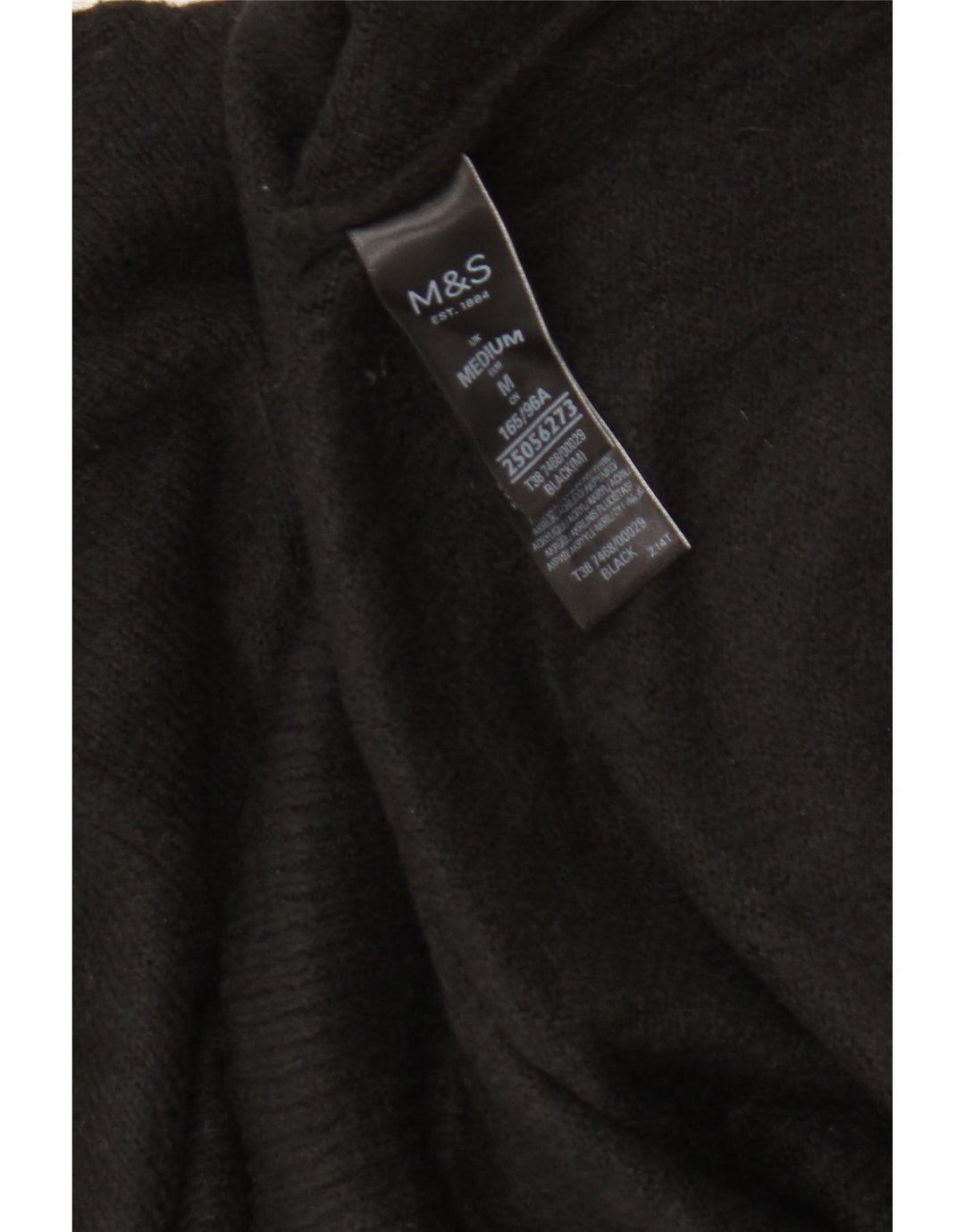 Marks & Spencer Pull à col roulé pour femme UK 14 Noir moyen