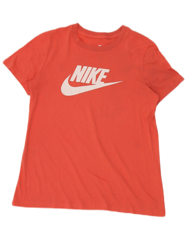 Nike T-shirt graphique pour femme UK 14 Orange moyen
