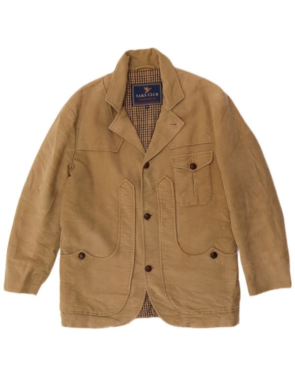 Saks Club Veste blazer à 3 boutons pour homme IT 48 Beige moyen