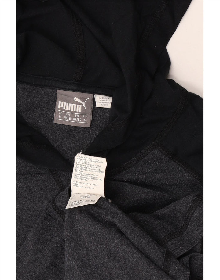 Puma Haut à capuche à manches longues pour homme en coton color block gris moyen