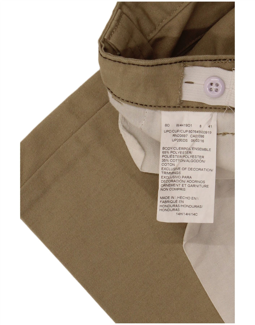 Dickies Pantalon Cargo Droit Garçon 13-14 Ans W30 L25 Beige Polyester