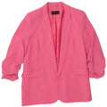 Marks & Spencer Veste blazer ouverte à manches 3/4 pour femme UK 12 Rose moyen