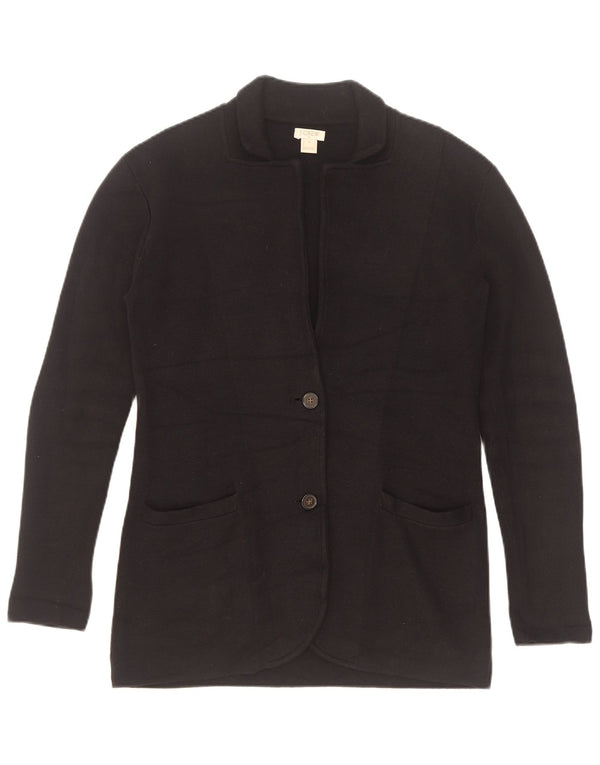 J. Crew Veste blazer en tricot à 2 boutons pour femme UK 6 XS Coton noir