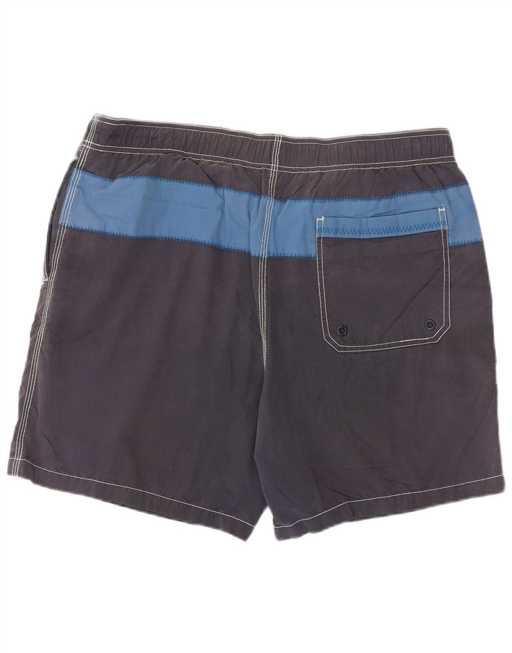 FAT FACE Short de Bain Homme Large Gris Colorblock Coton