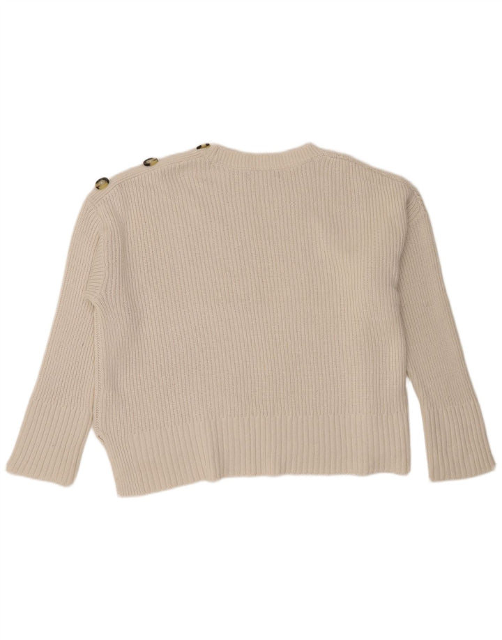 Marks & Spencer Pull surdimensionné à col rond pour femme UK 20 2XL Beige