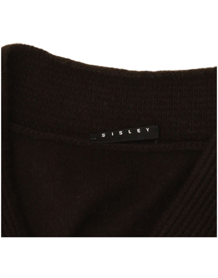 Sisley Pull col V pour femme UK 14 Large Marron