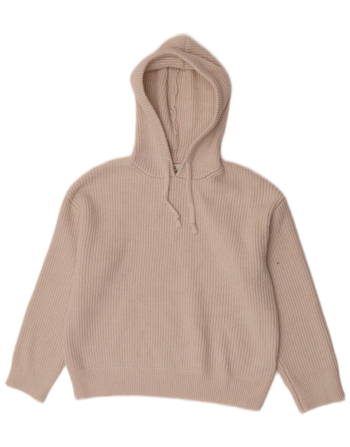 Marks & Spencer Pull à capuche pour femme UK 14 Polyester beige moyen