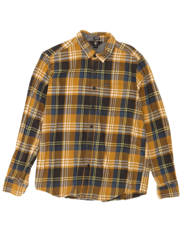 Volcom Chemise en flanelle coupe moderne pour hommes, grand coton à carreaux multicolores