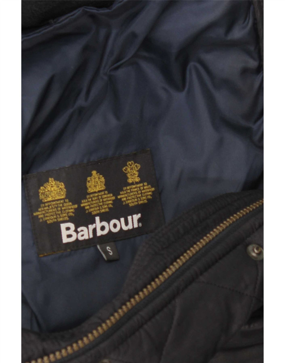 Barbour Veste matelassée pour homme UK 36 Petit Bleu Marine Polyester