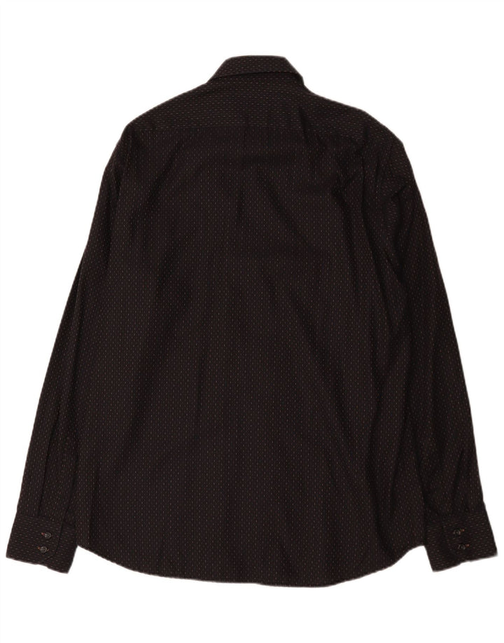 Hugo Boss Chemise homme Taille 41 15 Coton tacheté noir moyen