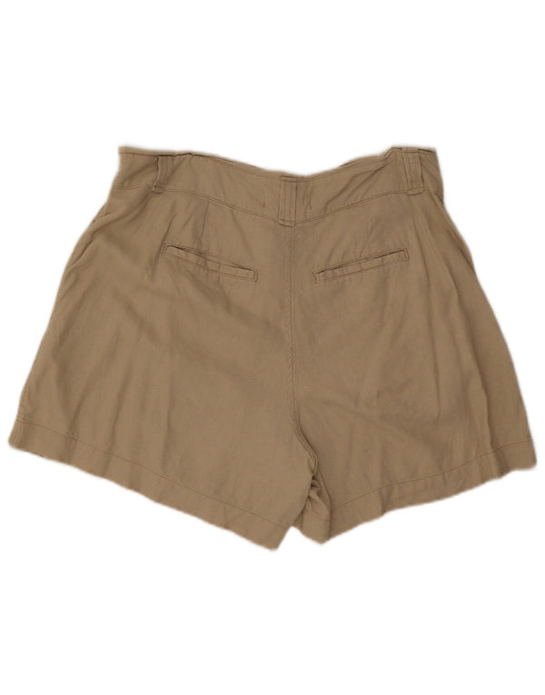 Fat Face Short chino taille haute pour femme UK 12 Medium W34 Lin beige