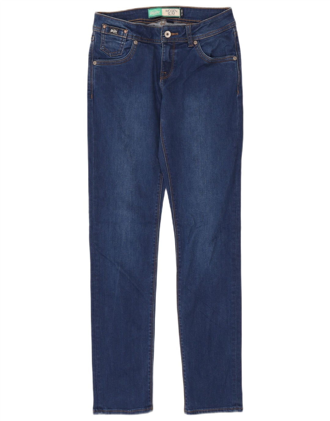 Superdry Jean Slim Imogen Femme W26 L32 Bleu Coton