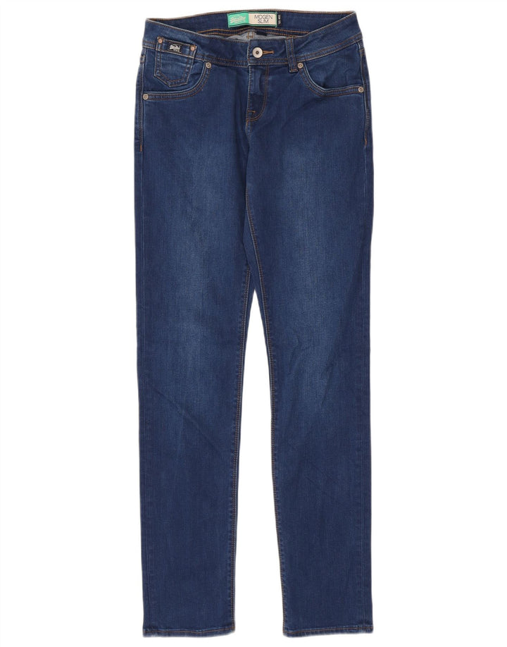 Superdry Jean Slim Imogen Femme W26 L32 Bleu Coton