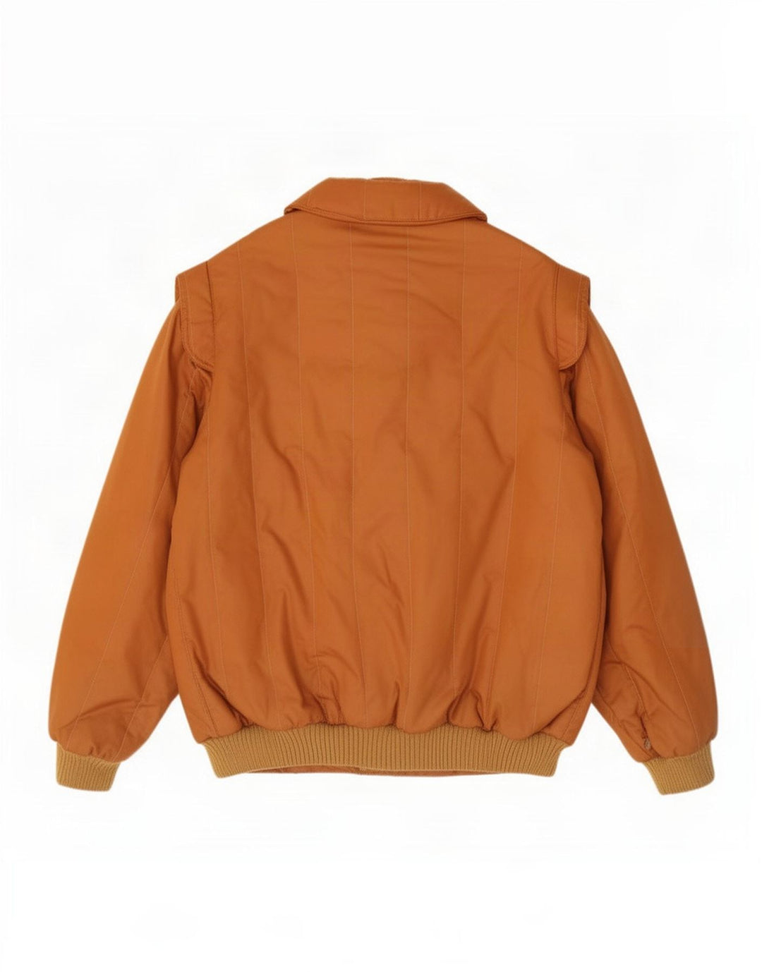 Veste Bomber Homme Vintage IT 48 Marron Moyen Polyester Rétro
