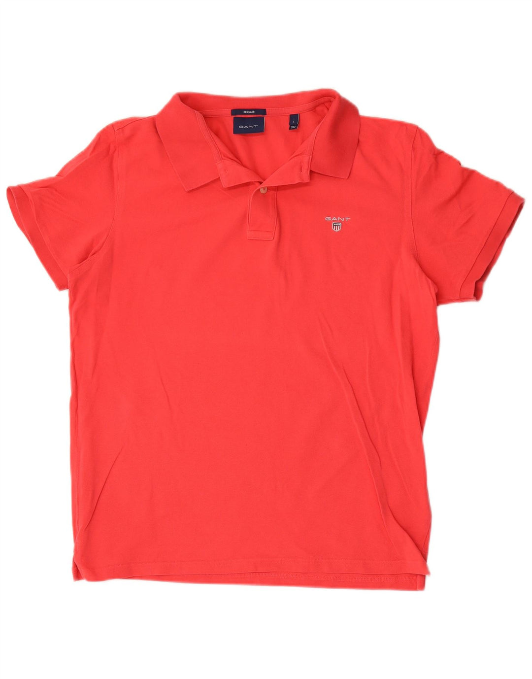 Gant Polo Regular Homme Large Rouge Coton