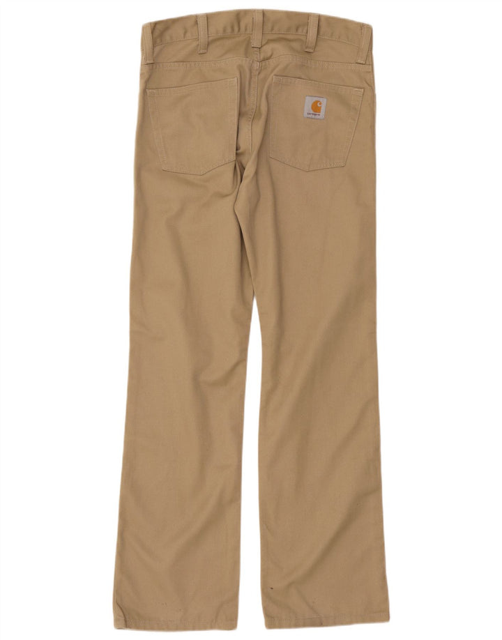 CARHARTT Pantalon décontracté bootcut pour homme W32 L34 Beige Polyester